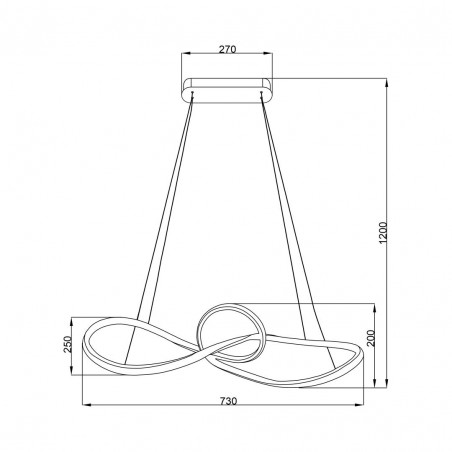 ML8116 Lampa wisząca Marco Black 42W LED Milagro