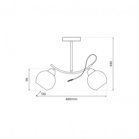 MLP0876 Lampa sufitowa Connor White 2xE27 Milagro