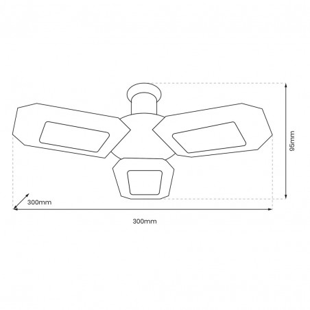 EK1089 Lampa Warsztatowa 50W 4000K E27 Milagro