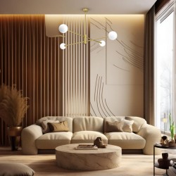 MLP8573 Lampa sufitowa DORI GOLD 4xG9 Milagro