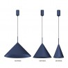 MLP0956 Lampa wisząca CAPITAL NAVY BLUE Ø46cm 1xGX53 Milagro