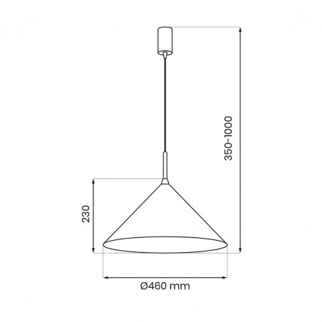 MLP0956 Lampa wisząca CAPITAL NAVY BLUE Ø46cm 1xGX53 Milagro