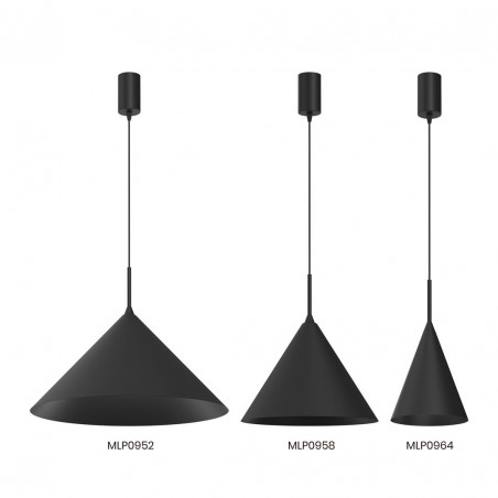 MLP0958 Lampa wisząca CAPITAL BLACK Ø32cm 1xGX53 Milagro