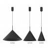 MLP0958 Lampa wisząca CAPITAL BLACK Ø32cm 1xGX53 Milagro