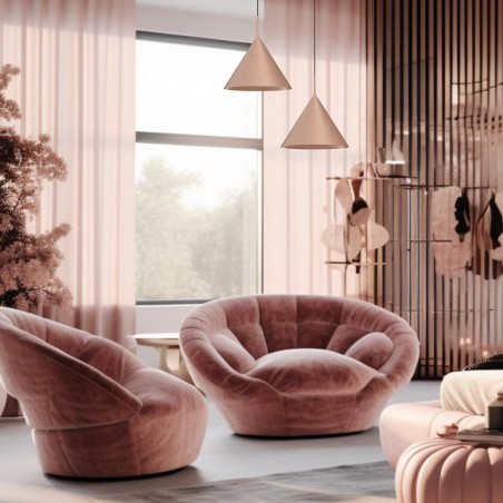 MLP0960 Lampa wisząca CAPITAL ROSE GOLD Ø32cm 1xGX53 Milagro