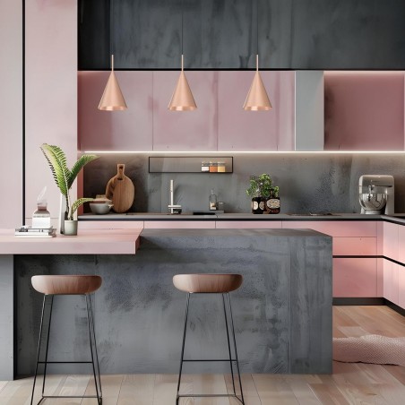 MLP0966 Lampa wisząca CAPITAL ROSE GOLD Ø17cm 1xGX53 Milagro