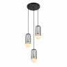 Lampa wisząca Matty MDM-3939/3 BK Italux czarny stal, szkło