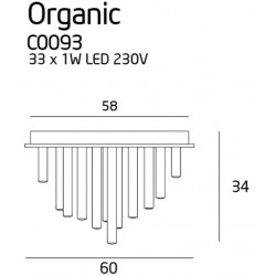 Maxlight Organic Copper C0093D Plafon Duży Maxlight