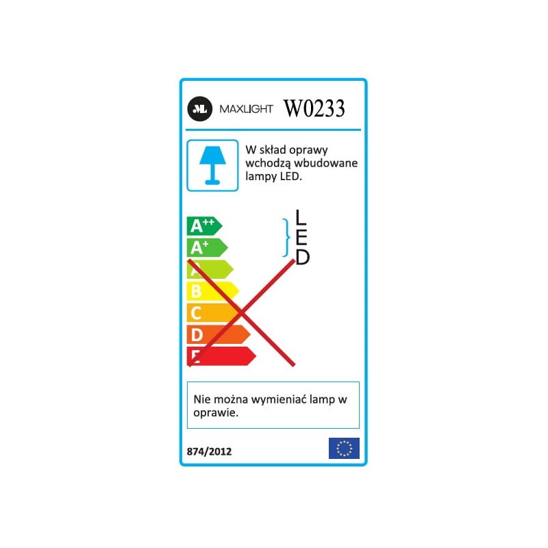 Geometric W0233 Kinkiet czarny Maxlight