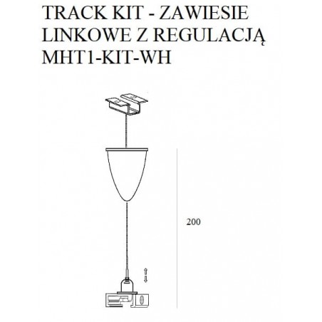 Maxlight Zawiesie Linkowe Z Uchwytem 2m Białe  MHT1-KIT-WH Maxlight