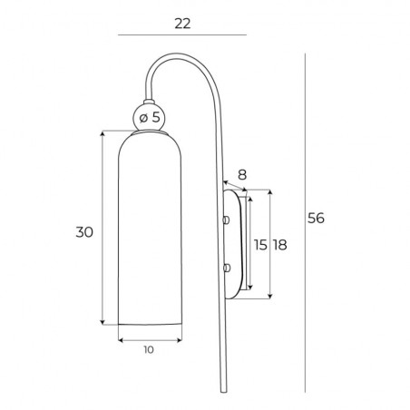 Maxlight W0332 Kinkiet Campanila Champagne Glass Maxlight