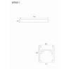 Maxlight Magnetic MT0011 Szyna Magnetyczna Płytka Natynkowa 1m Czarna Maxlight