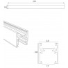 Maxlight Magnetic MT0012 Szyna Magnetyczna Płytka Natynkowa 2m Czarna Maxlight