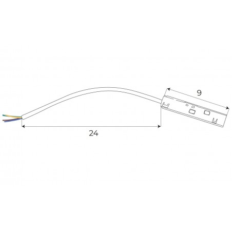 Maxlight Magnetic MA0001 Zasilanie szyny przy użyciu zasilacza zewnętrznego MA0007 Maxlight