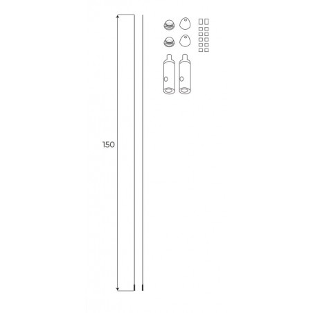 Maxlight Magnetic MA0008 Zestaw linek do powieszenia szyn natynkowych MT0001, MT0002, MT0011, MT0012 Maxlight