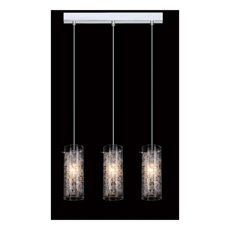 Lampa wisząca tubowa Ibiza MDM1903/3 Italux chrom stop metali
