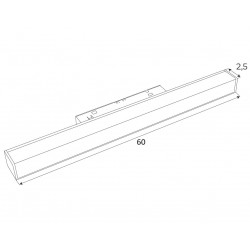 Maxlight Magnetic M0002D Lampa Magnetyczna Liniowa System Dali 18W 1126LM 3000K Maxlight