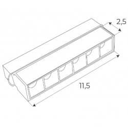 Maxlight Magnetic M0003Z Lampa Magnetyczna Liniowa System Zigbee 6W 340LM 2700/5000K Maxlight