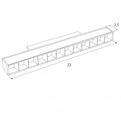 Maxlight Magnetic M0004N Lampa Magnetyczna Liniowa System On/Off 12W 666LM 3000K Maxlight
