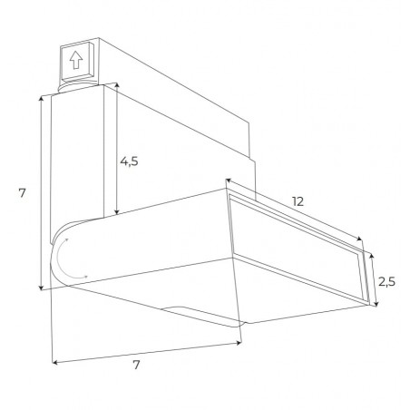 Maxlight Magnetic M0007N Lampa Magnetyczna Łamana System On/Off 6W 323LM 3000K Maxlight