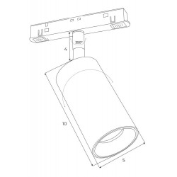 Maxlight Magnetic M0009N Reflektor Magnetyczny System On/Off 12W 664LM 3000K Maxlight