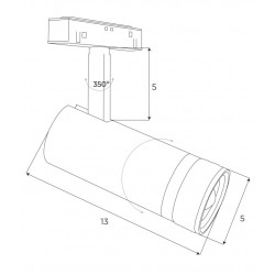 Maxlight Magnetic M0013Z Reflektor Magnetyczny  System Zigbee 12W 846LM 2700/5000K Maxlight