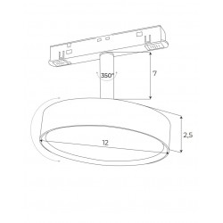 Maxlight Magnetic M0014D Reflektor Magnetyczny  System Dali 11,5W 855LM 3000K Maxlight