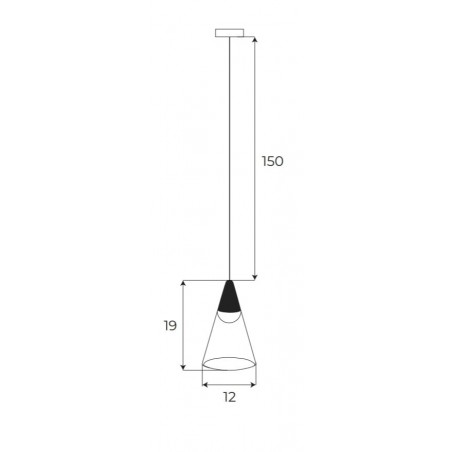 Maxlight Magnetic M0015D Lampa Wisząca Magnetyczna System Dali 6W 187LM 3000K Maxlight