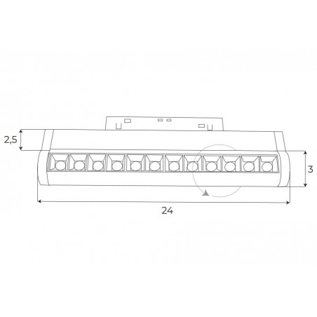 Maxlight Magnetic M0019D Lampa Liniowa Magnetyczna System Dali 12W 741LM 3000K Maxlight