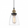 Lampa wisząca Francis MDM-2563/1 GD+CL Italux czarny, złoty stal, szkło