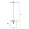 Maxlight P0516 Lampa Wisząca Moonstone Amber Glass+black Marble Maxlight