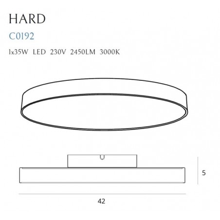 Maxlight Hard C0232 Lampa Sufitowa Sterowana z Aplikacji Tuya Maxlight