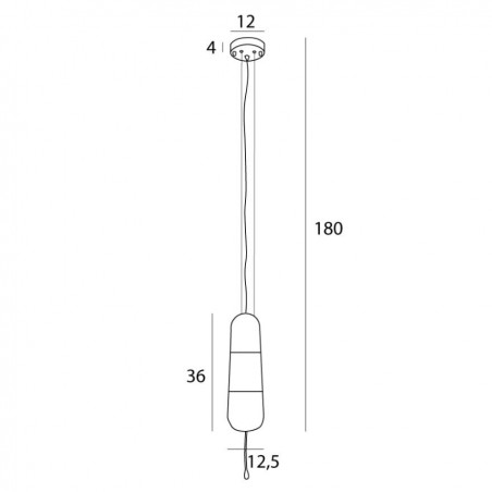 Maxlight P0588 Lampa Wisząca Mauri 1 Transparent Glass Maxlight