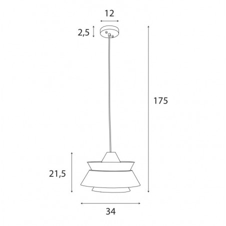 Maxlight P0549 Lampa Wisząca Kioto Maxlight
