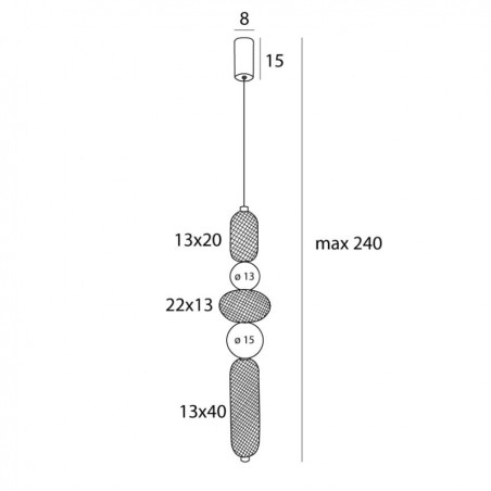 Maxlight P0592 Lampa Wisząca Bora B Maxlight