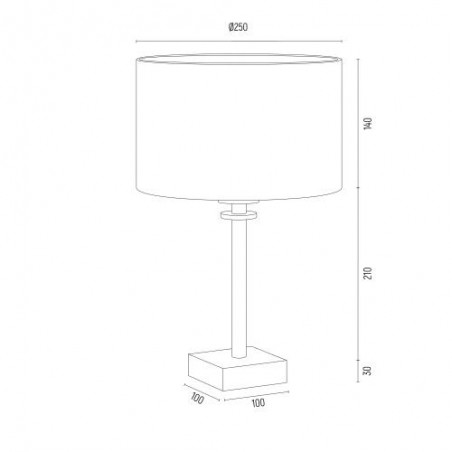 ABBANO 8047 lampa stołowa 1 pł. Argon