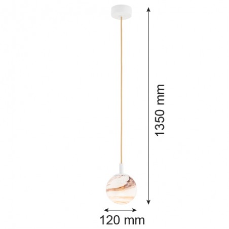ALMIROS 8451 lampa wisząca 1 pł., mała Argon