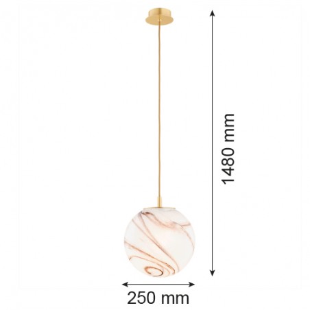 ALMIROS 8447 lampa wisząca 1 pł., średnia Argon