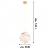 ALMIROS 8447 lampa wisząca 1 pł., średnia Argon