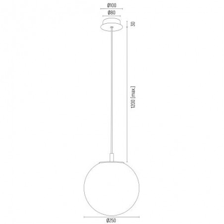 ALMIROS 8447 lampa wisząca 1 pł., średnia Argon
