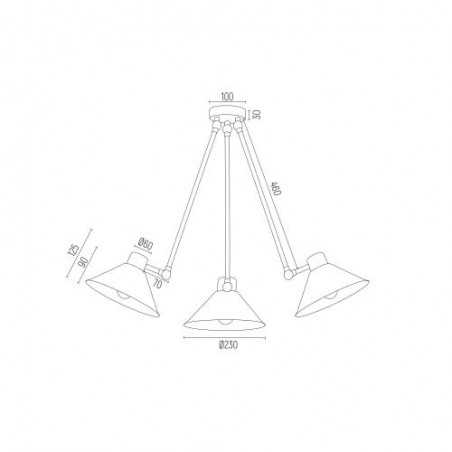 ALTEA 1452 lampa wisząca 3 pł. Argon