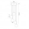 ARUBA 2182 lampa wisząca 5 pł. Argon
