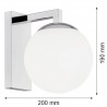 ASPEN 3735 kinkiet 1 pł. Argon