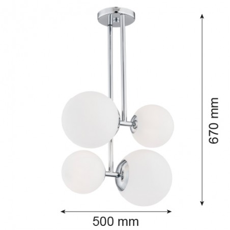 ASPEN 1646 lampa wisząca 4 pł. Argon