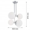 ASPEN 1646 lampa wisząca 4 pł. Argon