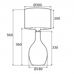 BEJA 4360 lampa stołowa 1 pł. Argon