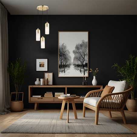 BURGOS 1466 lampa wisząca 3 pł. okrągła podsufitka Argon