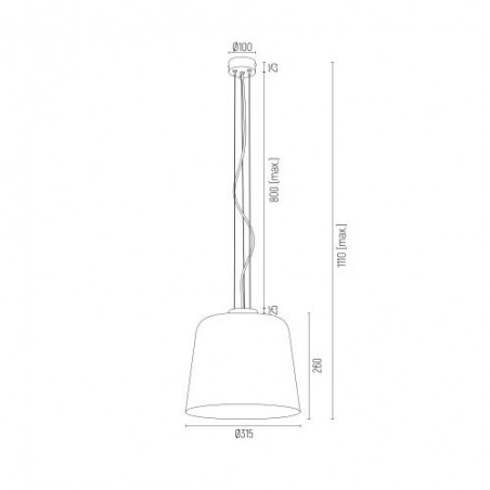 BERKLEY 4690 lampa wisząca 1 pł. Argon