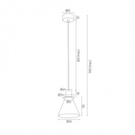 BEVERLY 4681 lampa wisząca 1 pł. Argon