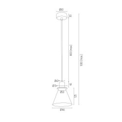 BEVERLY 4682 lampa wisząca 1 pł. Argon
